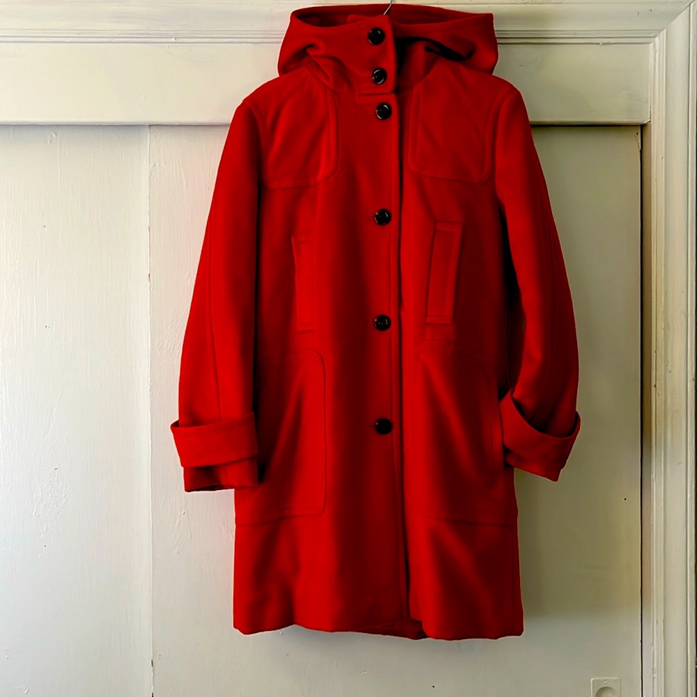 Ann Taylor Fabulous Deep Orange Wool Jacket